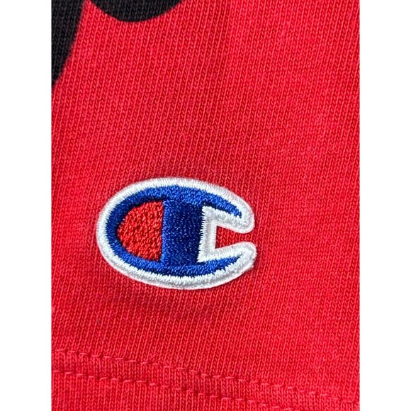Champion Men’s Heritage Athletic Apparel Tee S Red Black White Short Sleeve AOP - Picture 6 of 11